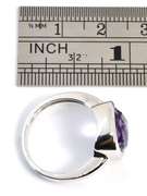 Cute Amethyst Ring in 14K White Gold