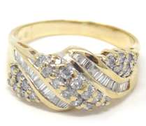 Dazzling Baguette and Round Brilliant Cut Diamond Band