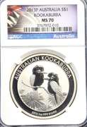2013 P Austrila S$1 Kookaburra NGC MS70