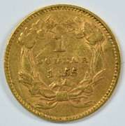 Scarce Near Mint 1855 US Type 2 $1 Gold Piece.