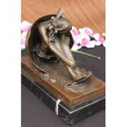 Nude Girl Emerging from Egg Shell Bronze Sculpture