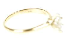 14K Yellow Gold 0.59 Ct Marquise Diamond Solitaire Engagement Ring