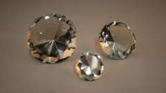 Clear Crystal Trio Diamonts - Set of 3