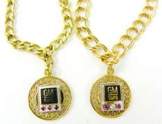 2 General Motors Ruby & Diamond Charm Bracelets