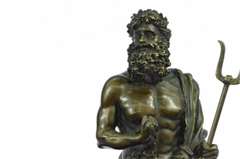 Three Headed Dog Mythical Bronze Sculpture