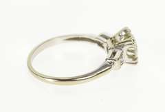 14K White Gold 1.00 Ctw Classic Three Diamond Engagement Ring