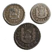 1742 &1744 1/2 Real And 1742 1 Real Mexico