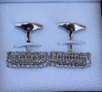 Handsome Pair Jeweled Style Cufflinks By Carelli