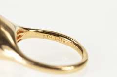 18K Yellow Gold Round Amethyst Cabochon Diamond Designer Ring