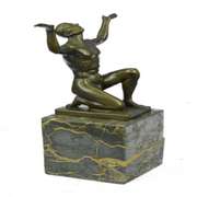 Nude Naked Male Athlete Bronze Sculpture