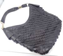 YSL St. Tropez Black Fish Scale Purse