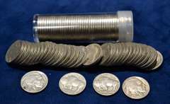 Lot Of 2 Rolls Of Buffalo Nickels. Partial Horn Full Date.