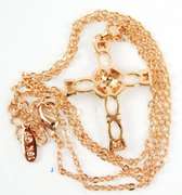 Stunning Rose Gold Plated Opal Cross