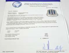 Sapphire & Diamond Ring in 14K White Gold