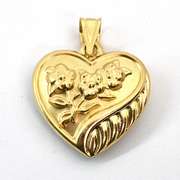 Reversible White & Yellow Gold Heart