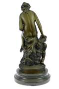 Young Cherub and a Lady Bronze Sculpture