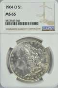 Impressive Gem BU 1904-O Morgan Silver Dollar. NGC MS65
