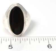 Sterling Silver & Black Stone Ring