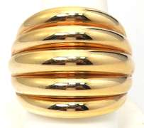Massive Milor Ridged Band-Style Ring in 14KT Yellow Gold