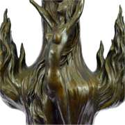 Large Hot Cast Exquisite Nude Nymph by Chalon Bronze Sculpture Statue Decor Gift