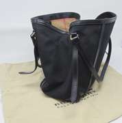 Burberry Canvas & Leather Canterbury Tote Bag