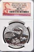 2013 Tokelau S$5 Year Of The Snake ER NGC MS70