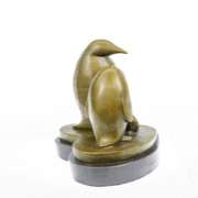 Penguin Trio Bronze Sculpture Figurine Abstract