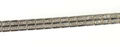 14K White Gold 2.62 Ctw Diamond Channel Squared Tennis Bracelet