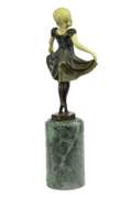 Young Baby Girl on Stage Bronze Sculpture
