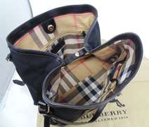 Burberry Canvas & Leather Canterbury Tote Bag