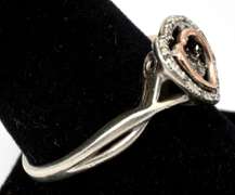 Sterling Silver Floating Diamond Ring