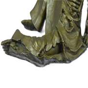 Skeleton Wine Bottle Holder Pure Bronze Sculpture Statue Figure