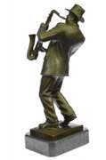 Saxophone Player Bronze Sculpture