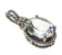 Sterling Silver Two Set Of White Topaz and Citrine p[endants