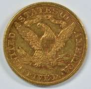 Needle-sharp AU 1893 US $5 Liberty Gold Piece