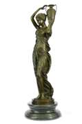 Victorian Lady with water Jug Bronze Sculpture