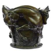 Four Horses Vase Bronze Sculpture