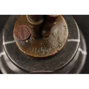 Boy with Accordion Bronze Sculpture Statue on Marble Base