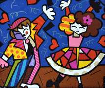 Romero Britto Dance Framed
