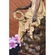 Angel Sits on Celestial Throne Bronze Sculpture