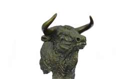 Bull Bronze Bust Sculpture