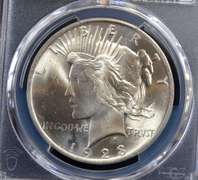 1923 Peace Dollar PCGS MS65
