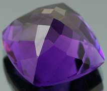 Cushion cut 30.69ct royal purple created Amethyst