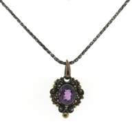 Sterling Silver BA Amethyst Necklace