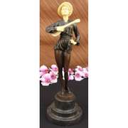 Beautiful Guitar Player Bronze Sculpture