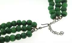 Sterling Silver Mexico Malachite Choker Necklace