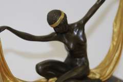 Graceful Nude Dancer Bronze Figurine