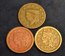 Lot of 3 Large Cents