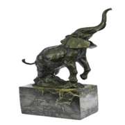 African Elephant Bronze Statue