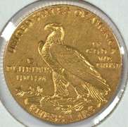 Nice-looking 1908 US $5 Indian Gold Piece